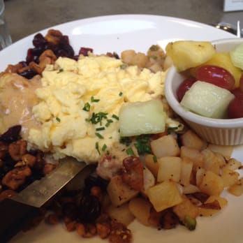 Turning Point - Freebird seasonal special. This delicious meal consisted of cornbread with country gravy, eggs, potatoes, dried cranberries and walnuts. - Breakfast & Brunch Near Me - Lawrence Township, New Jersey Turning Point - Freebird seasonal special. This delicious meal consisted of cornbread with country gravy, eggs, potatoes, dried cranberries and walnuts. - Breakfast & Brunch Near Me - Lawrence Township, New Jersey