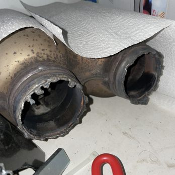 Mobile Mufflers - Secondary CATALYTIC CONVERTER Miguel negligently removed. Evidence of torch used to remove instead of sawzall. - Auto Repair Near Me Mobile Mufflers - Secondary CATALYTIC CONVERTER Miguel negligently removed. Evidence of torch used to remove instead of sawzall. - Auto Repair Near Me