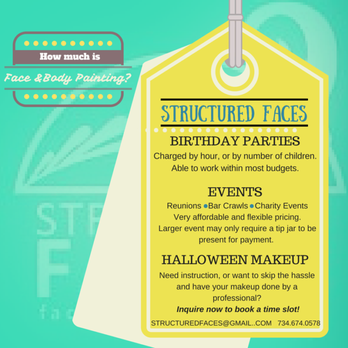 Structured Faces - Party & Event Planning Near Me Structured Faces - Party & Event Planning Near Me