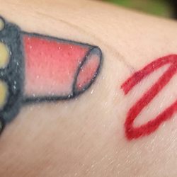 American Dream Tattoo Studio - I ADDED My hubby's name initials. (MR. G) after my first tattoo.  My daughter's and i's first tattoo, (we have the same one)