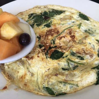 Bea Bea's - Create Your Own Grilled Frittata - Vegan Chorizo, Spinach & Asparagus w/ fruits - Coffee & Tea Near Me - Burbank, California