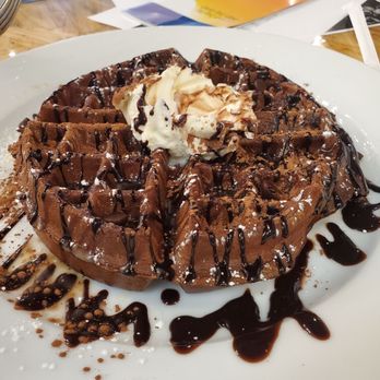 Eggspectation - Richmond - Chocolate cocoa waffle!!! Need I say more??! - Breakfast & Brunch Near Me - Richmond, Virginia
