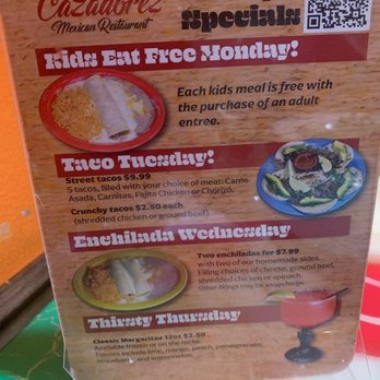 Cazadorez Mexican Restaurant - Menu specials - Mexican Near Me - Shawnee, Oklahoma Cazadorez Mexican Restaurant - Menu specials - Mexican Near Me - Shawnee, Oklahoma