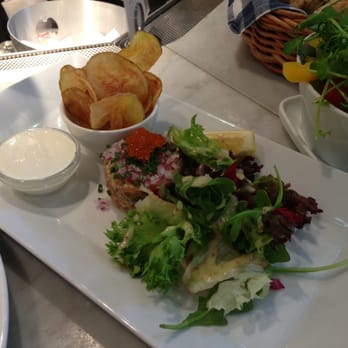 Lisa Elmqvist - Salmon tartar with aioli and chips - Seafood Near Me - Stockholm, Alberta