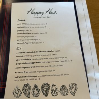 Half Shell - Happy Hour menu - Bars Near Me - Seattle, Washington