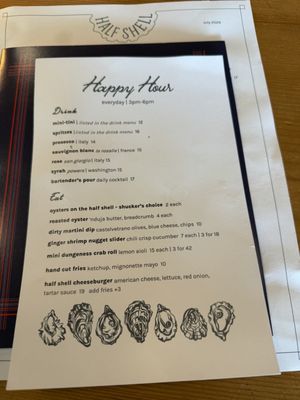 Menu photo 1 Half Shell Seattle, WA