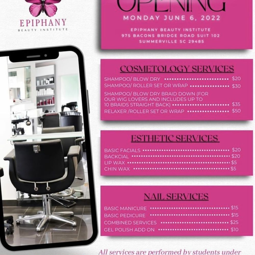 Epiphany Beauty Institute - Cosmetology Schools Near Me - Ladson, South Carolina Epiphany Beauty Institute - Cosmetology Schools Near Me - Ladson, South Carolina