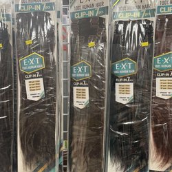 Hahn's Beauty Supply - Few selections of clip in human hair extensions.