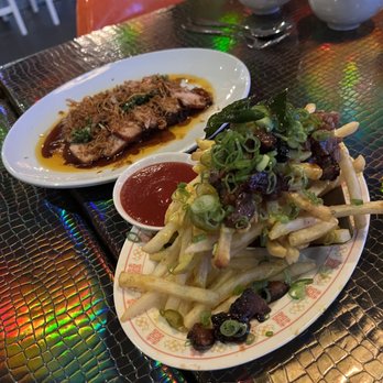 Oma's Hideaway - Salted egg yolk fries with charsiu ends - Asian Fusion Near Me - Portland, Oregon Oma's Hideaway - Salted egg yolk fries with charsiu ends - Asian Fusion Near Me - Portland, Oregon