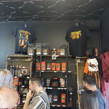 Catfight Coffee - Front of the store shopping shelves. Fun, cool gear. I'm planning on returning to do more holiday shopping. - Coffee & Tea Near Me - Boonton, New Jersey Catfight Coffee - Front of the store shopping shelves. Fun, cool gear. I'm planning on returning to do more holiday shopping. - Coffee & Tea Near Me - Boonton, New Jersey