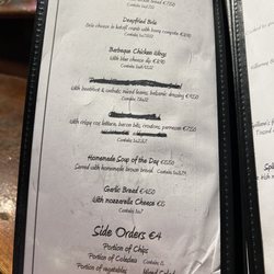 Spillane's Bar - 10/7/2023 Menu