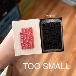 Rubber Stamps - Too small -vs- exact stamp/order I purchased before