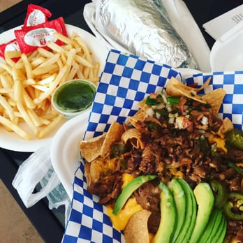 Crazy Grill - Spicy Pork Nachos, Bulgogi Burrito and side of fries. - New American Near Me - Garden Grove, California