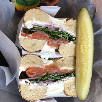 Gotham Bagels - Brighton Beach sandwich with extra lox - Bagels Near Me - Madison, Wisconsin