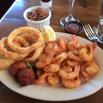 Skipper's Fish Camp - Shrimp, onion rings, sweet potato soufflé. - Seafood Near Me - Darien, Georgia