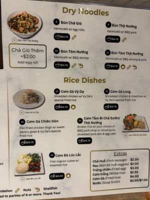 Menu photo 6 Quan Vy Da Westminster, CA