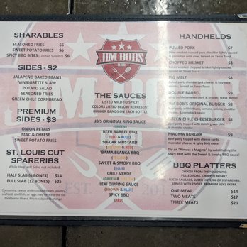Jim Bobs BBQ - Menu at Jim Bobs BBQ - Barbeque Near Me - Las Cruces, New Mexico