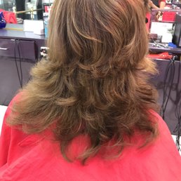 This is what Maria accomplished I absolutely love it! color and hair cut love love my new hair