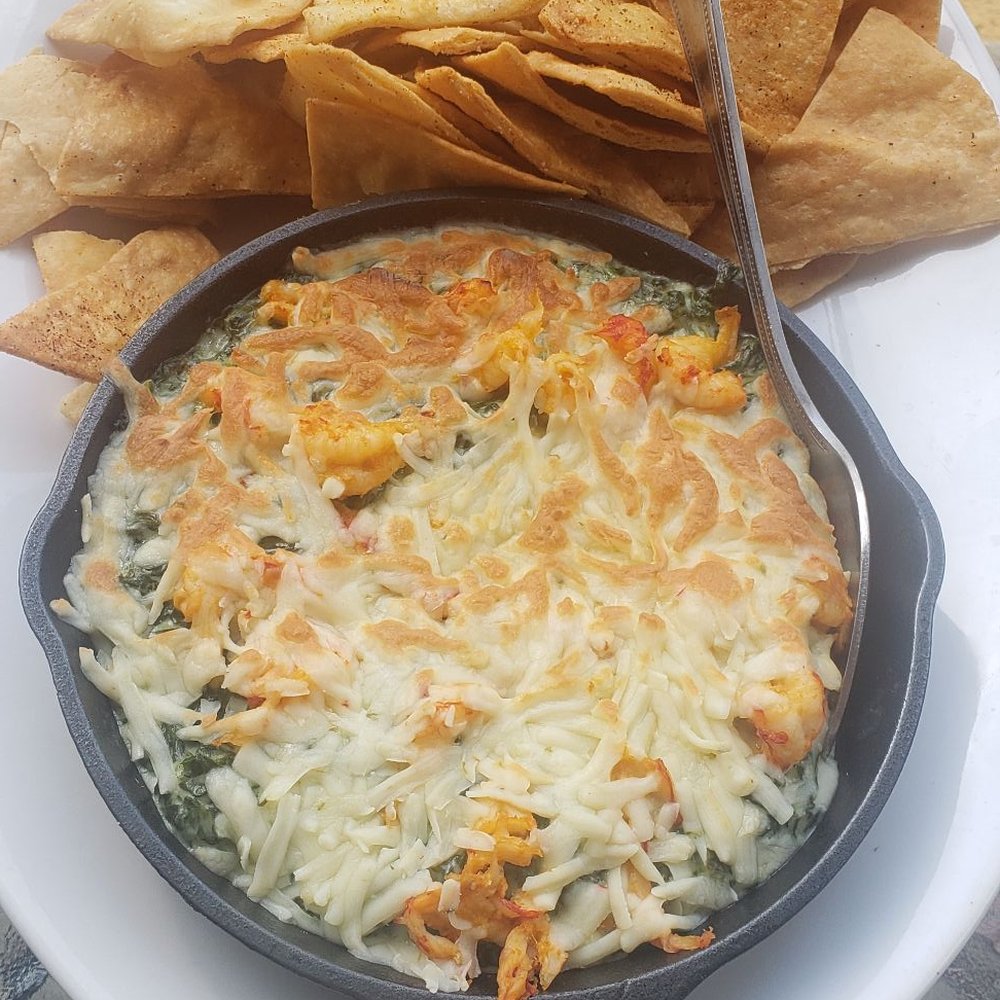Cafe Sydnie Mae - Creamed spinach and crawfish dip - Cajun/Creole Near Me - Breaux Bridge, Louisiana