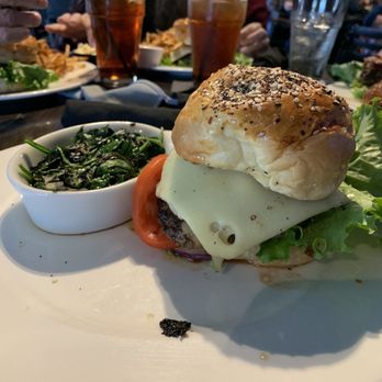 Local Goat - Billy Burger and Sautéed Spinach - New American Near Me - Pigeon Forge, Tennessee