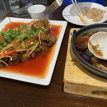 Vege Valley  - Tofu and Eggplant with Basil hot pot - Vegetarian Near Me - San Gabriel, California