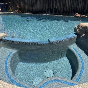 Black Stone Pool Plastering - New mini pebble agua blue - Pool & Hot Tub Service Near Me