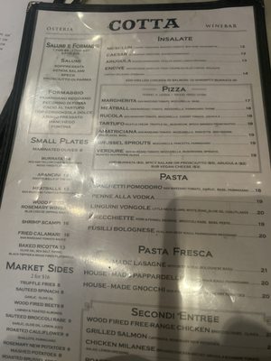 Menu photo 4 Osteria Cotta New York, NY Menu photo 4 Osteria Cotta New York, NY