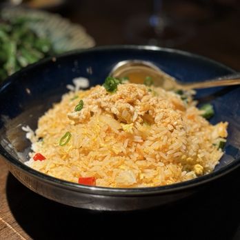 Antidote - Crab Fried Rice, served with lump crab meat, crab paste, mixed veggies, and eggs - Cocktail Bars Near Me - Brooklyn, New York