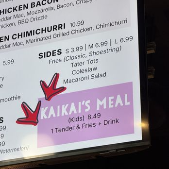 Kiki's Chicken Place - Menu typo/error - Chicken Shop Near Me - Elk Grove, California