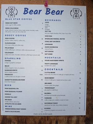 Menu photo 2 Bear Bear Leavenworth, WA