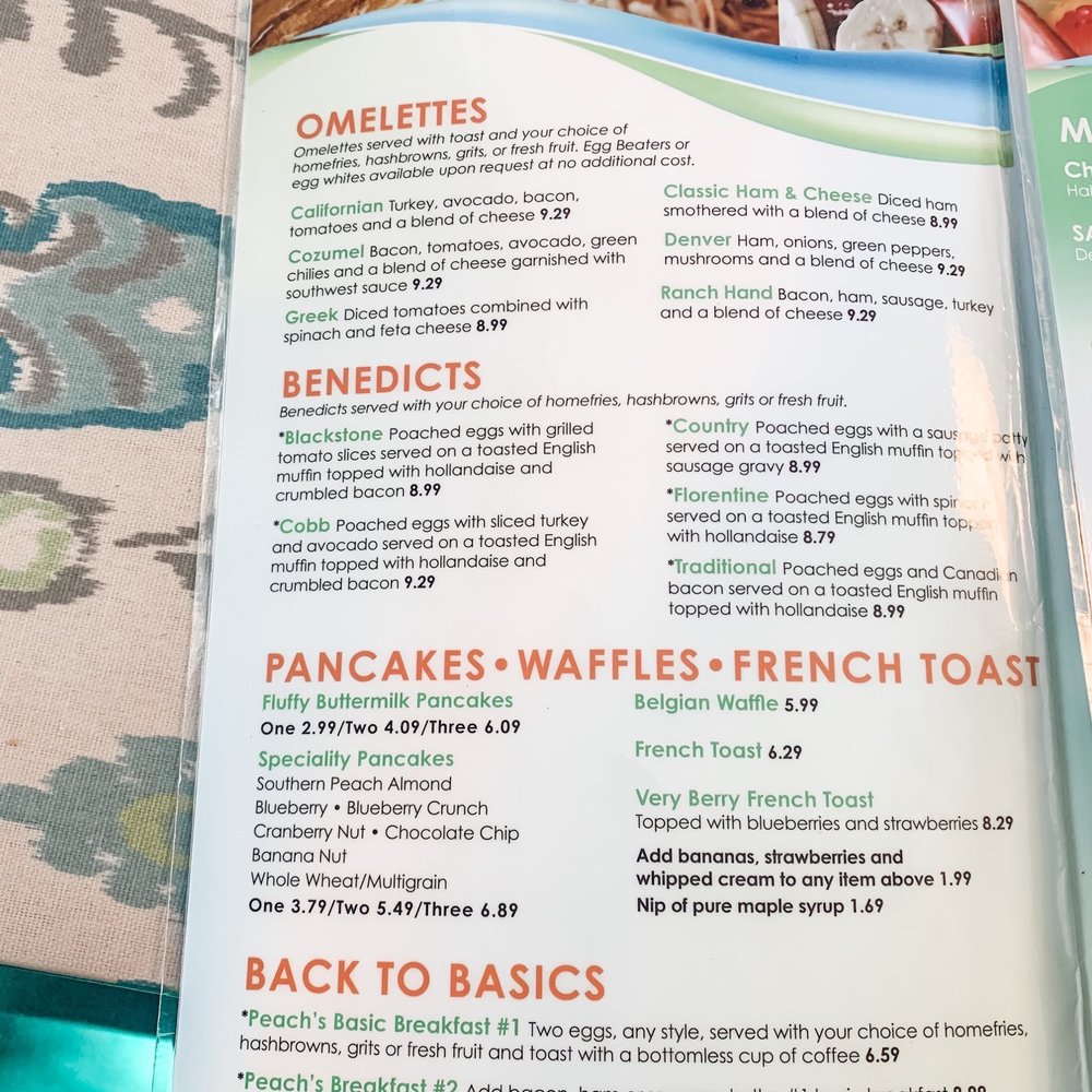 Peach's - SR 64 E - Menu - Breakfast & Brunch Near Me - Bradenton, Florida