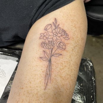 Daygo Ink & Cuts - First tattoo. Family's birth flowers - Barbers Near Me - San Diego, California Daygo Ink & Cuts - First tattoo. Family's birth flowers - Barbers Near Me - San Diego, California