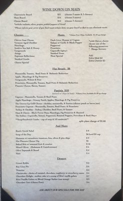 Menu photo 6 Wine Down On Main Brevard, NC