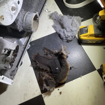 Dryer Vent John - Burnt lint - Air Duct Cleaning Near Me Dryer Vent John - Burnt lint - Air Duct Cleaning Near Me