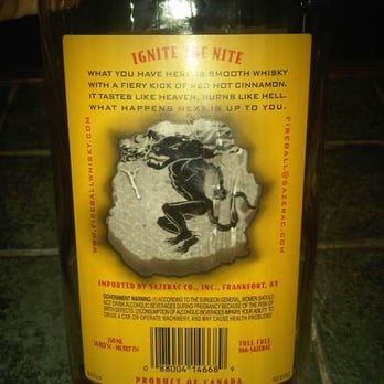 Our Place - back of the fireball bottle - New American Near Me - Lake Forest, California Our Place - back of the fireball bottle - New American Near Me - Lake Forest, California