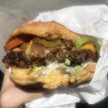 Arlo's Junior - A not so pretty picture of the best bacon cheeseburger of my entire life. - Burgers Near Me - Austin, Texas