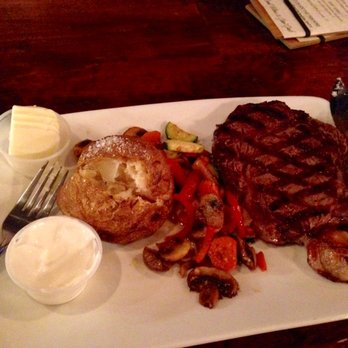 Brickhouse Brews - The 12 oz Ribeye Steak Dinner... I practically licked my plate clean. - Bars Near Me - Jackson, California