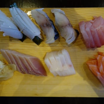 Sushi Osawa - My first order of sashimi! Squid, mackeral, yellowtail, albacore, white tuna, salmom - Japanese Near Me - Norcross, Georgia Sushi Osawa - My first order of sashimi! Squid, mackeral, yellowtail, albacore, white tuna, salmom - Japanese Near Me - Norcross, Georgia
