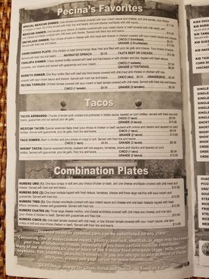 Menu photo 7 Pecina's Mexican Cafe Weatherford, OK Menu photo 7 Pecina's Mexican Cafe Weatherford, OK