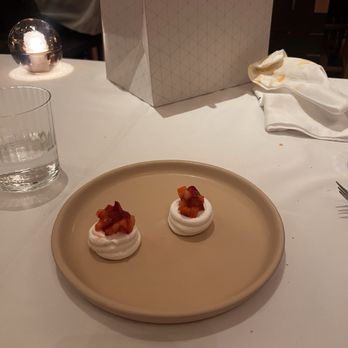 Cantina Contramar  - Mini bites of Strawberry Meringue - Seafood Near Me - Las Vegas, Nevada