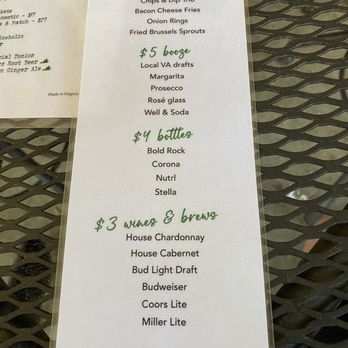 The Corner Pocket - Happy hour menu - American Near Me - Williamsburg, Virginia