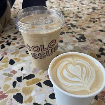 Colossus - Iced honey latte & breve cappuccino - Bakeries Near Me - Long Beach, California