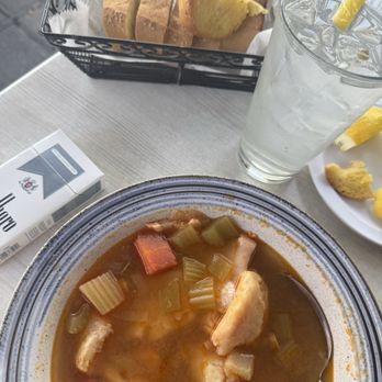 Psari Seafood Restaurant & Bar - Fish soup, eating outside - Seafood Near Me - Astoria, New York Psari Seafood Restaurant & Bar - Fish soup, eating outside - Seafood Near Me - Astoria, New York