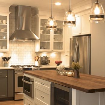 Kitchen & Bathroom Remodel Masters - a kitchen with a wood countertop - General Contractors Near Me Kitchen & Bathroom Remodel Masters - a kitchen with a wood countertop - General Contractors Near Me