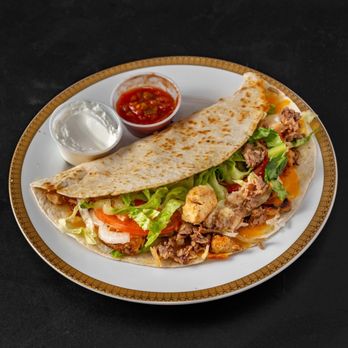 Starvin Marvin - Chicken and Steak Quesadilla supreme - Pizza Near Me - Gaithersburg, Maryland Starvin Marvin - Chicken and Steak Quesadilla supreme - Pizza Near Me - Gaithersburg, Maryland