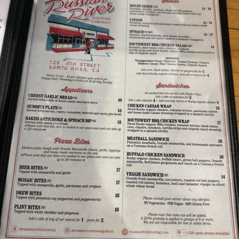 Russian River Brewing - menu - Pizza Near Me - Santa Rosa, California