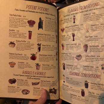 Trader Vic's - Couple pages of the cocktail menu. - Hawaiian Near Me - Atlanta, Georgia
