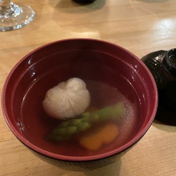 Sushi Junai Omakase - Asparagus broth soup. - Japanese Near Me - Austin, Texas Sushi Junai Omakase - Asparagus broth soup. - Japanese Near Me - Austin, Texas