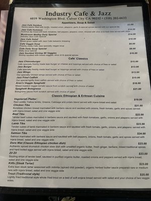 Menu photo 3 Industry Cafe & Jazz Culver City, CA