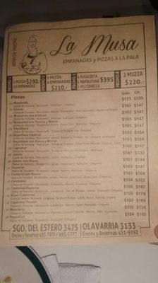 Menu photo 2 La Musa Mar del Plata, C